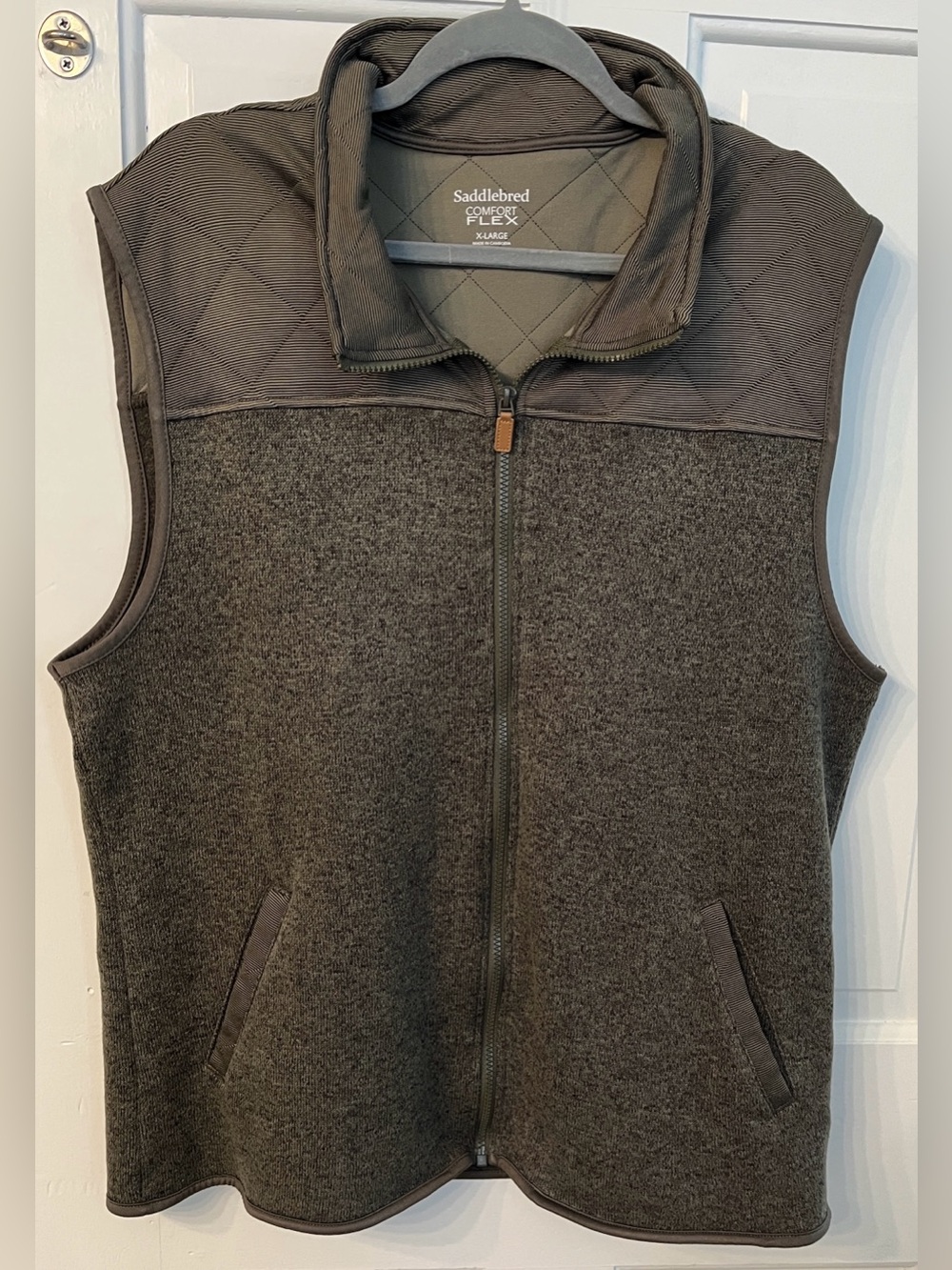 Saddlebred Comfort Flex Soft Knit Vest Mens XL Green